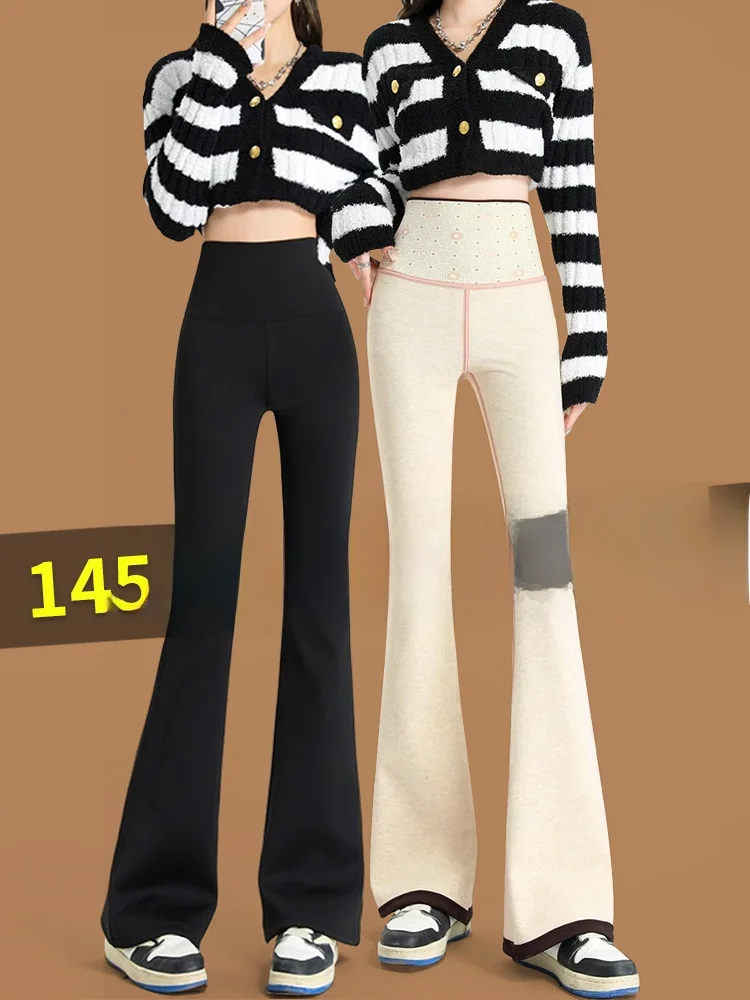 Брюки для йоги с высокой талией на подкладке, женские расклешенные брюки из коровьей кожи, осень-зима, большие размеры, утягивающие базовые брюки
Брюки для йоги с высокой талией на подкладке, женские расклешенные брюки из коровьей кожи, осень-зима, большие размеры, утягивающие базовые брюки