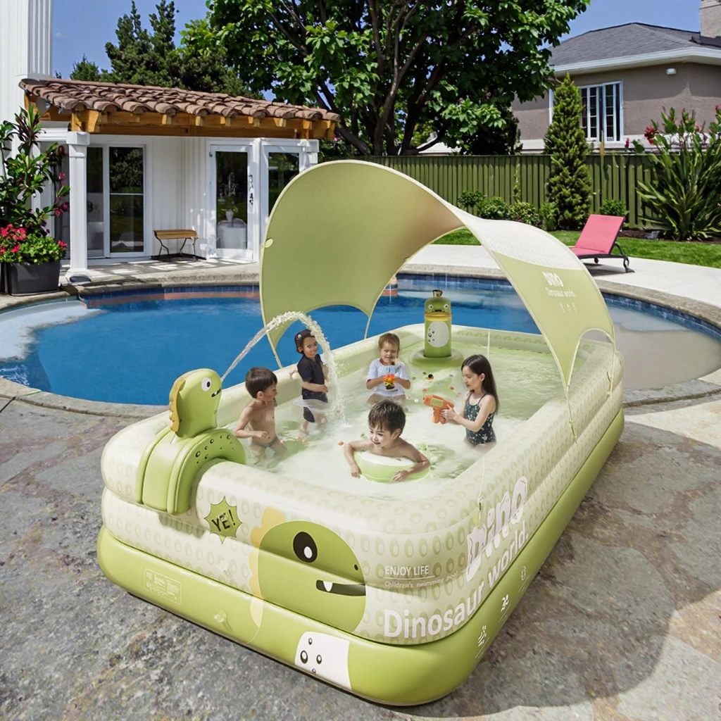 New Factory Wholesale High Quality Family Kids Swimming Pool Inflatable Set with Awning and Wired Inflation Pump
New Factory Wholesale High Quality Family Kids Swimming Pool Inflatable Set with Awning and Wired Inflation Pump