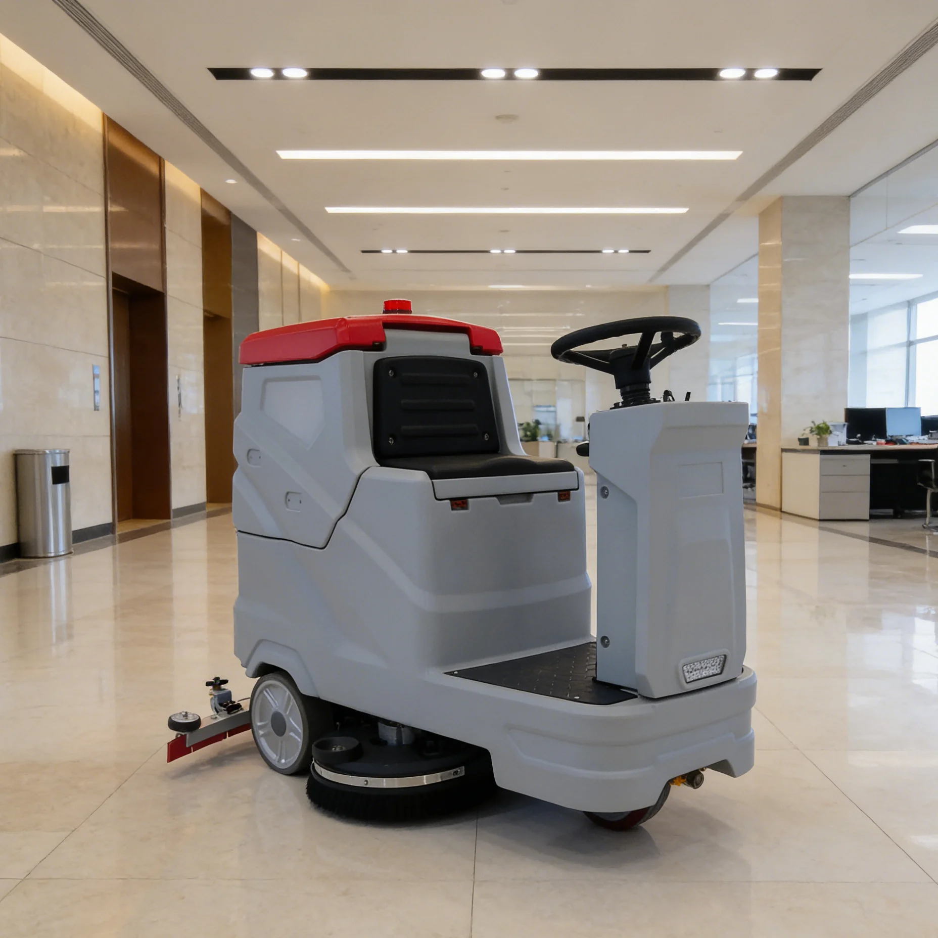 Mini Ride-on Electric Floor Scrubber With Double Brushes 24V Battery For Street Sweeping
Mini Ride-on Electric Floor Scrubber With Double Brushes 24V Battery For Street Sweeping