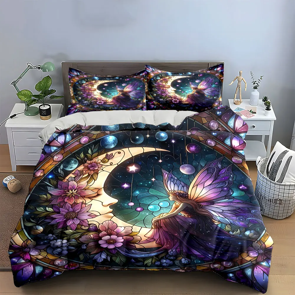 "Fairy Moonlight Floral Decor Set" Soft Skin-Friendly Bedding Set Includes 1 Duvet Cover And 2 Pillowcase, Gift
"Fairy Moonlight Floral Decor Set" Soft Skin-Friendly Bedding Set Includes 1 Duvet Cover And 2 Pillowcase, Gift