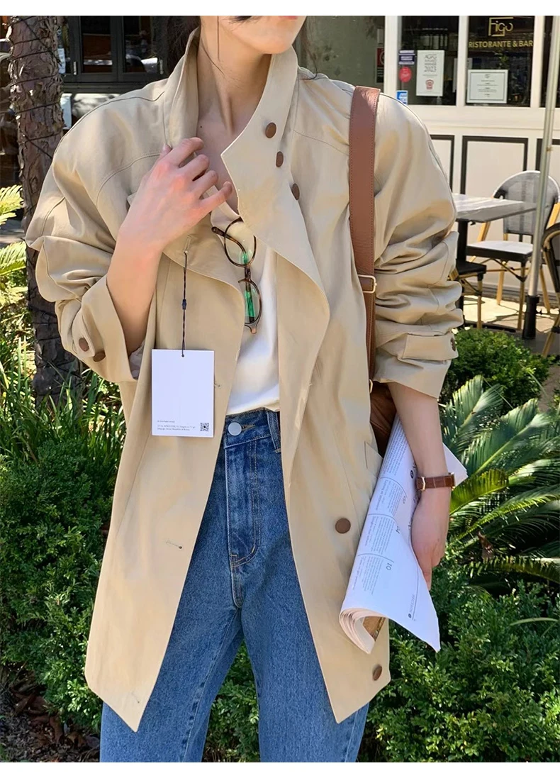 3colors Long Coat Jacket Women's Casual Stand up Collar mide-length Trench Coat Autumn Fashion Outerwear Jacket Female(hx9363
3colors Long Coat Jacket Women's Casual Stand up Collar mide-length Trench Coat Autumn Fashion Outerwear Jacket Female(hx9363