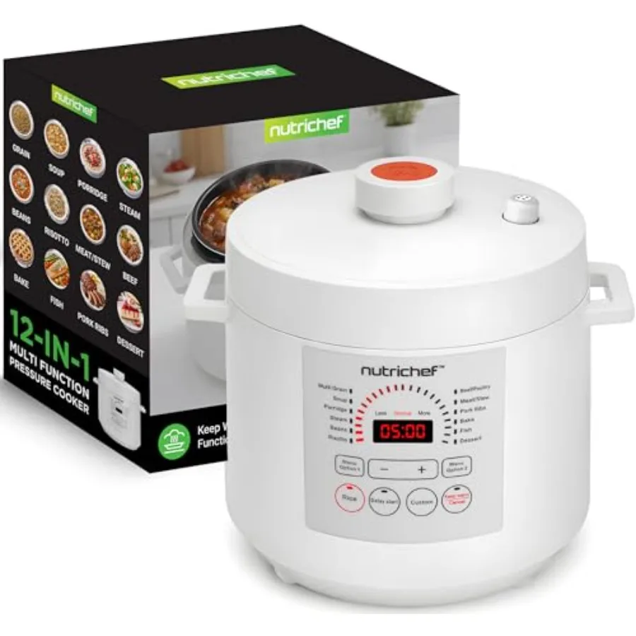 6 Quart Electric Pressure Cooker 12 Function Digital Countertop Pressure Cooker Adjustable Time and Temperature Re-heat and Kee
6 Quart Electric Pressure Cooker 12 Function Digital Countertop Pressure Cooker Adjustable Time and Temperature Re-heat and Kee