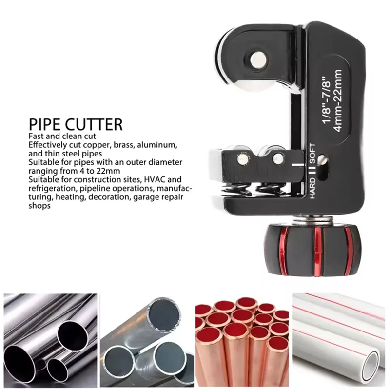ABWZ-Pipe Cutter Alloy Steel Mini Tubing Cutting Tool For Copper Aluminum Thin Walled Tubes Pipe Cutting Tool Pipe Cutter
ABWZ-Pipe Cutter Alloy Steel Mini Tubing Cutting Tool For Copper Aluminum Thin Walled Tubes Pipe Cutting Tool Pipe Cutter