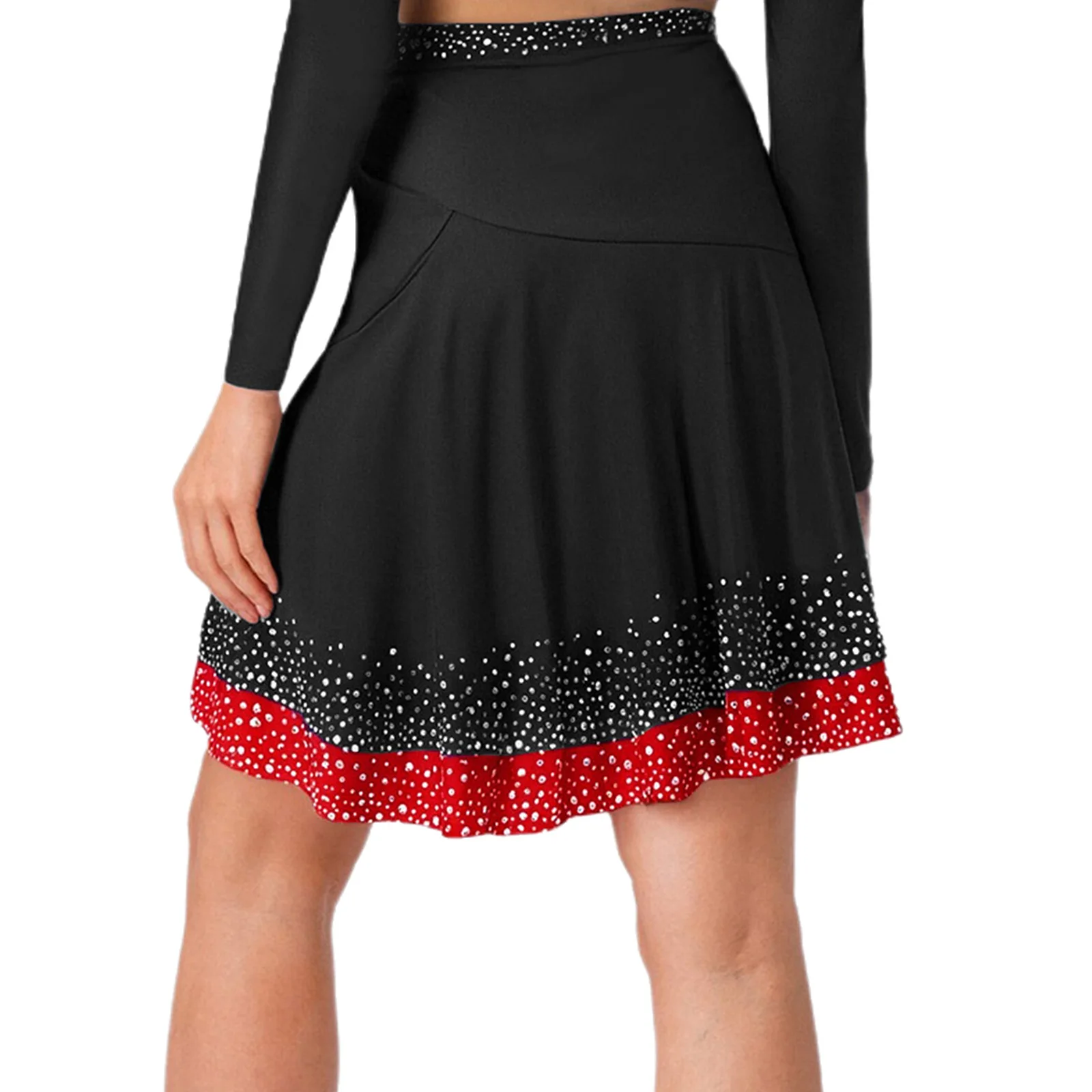 Women Salsa Dancewear High Low Ruffled Skirt Sparkling Rhinestones Jazz Dance Costume for Jazz Latin Dance Performance Dancewear
Women Salsa Dancewear High Low Ruffled Skirt Sparkling Rhinestones Jazz Dance Costume for Jazz Latin Dance Performance Dancewear