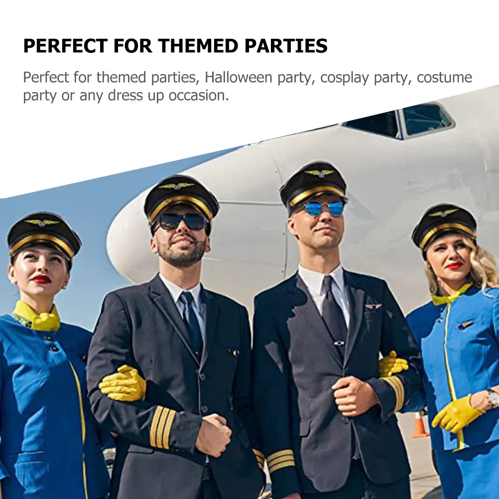 2 Pcs Black Adjustable Pilot Hat For Men And Women Halloween Themed Costume Party Cosplay Accessory
2 Pcs Black Adjustable Pilot Hat For Men And Women Halloween Themed Costume Party Cosplay Accessory