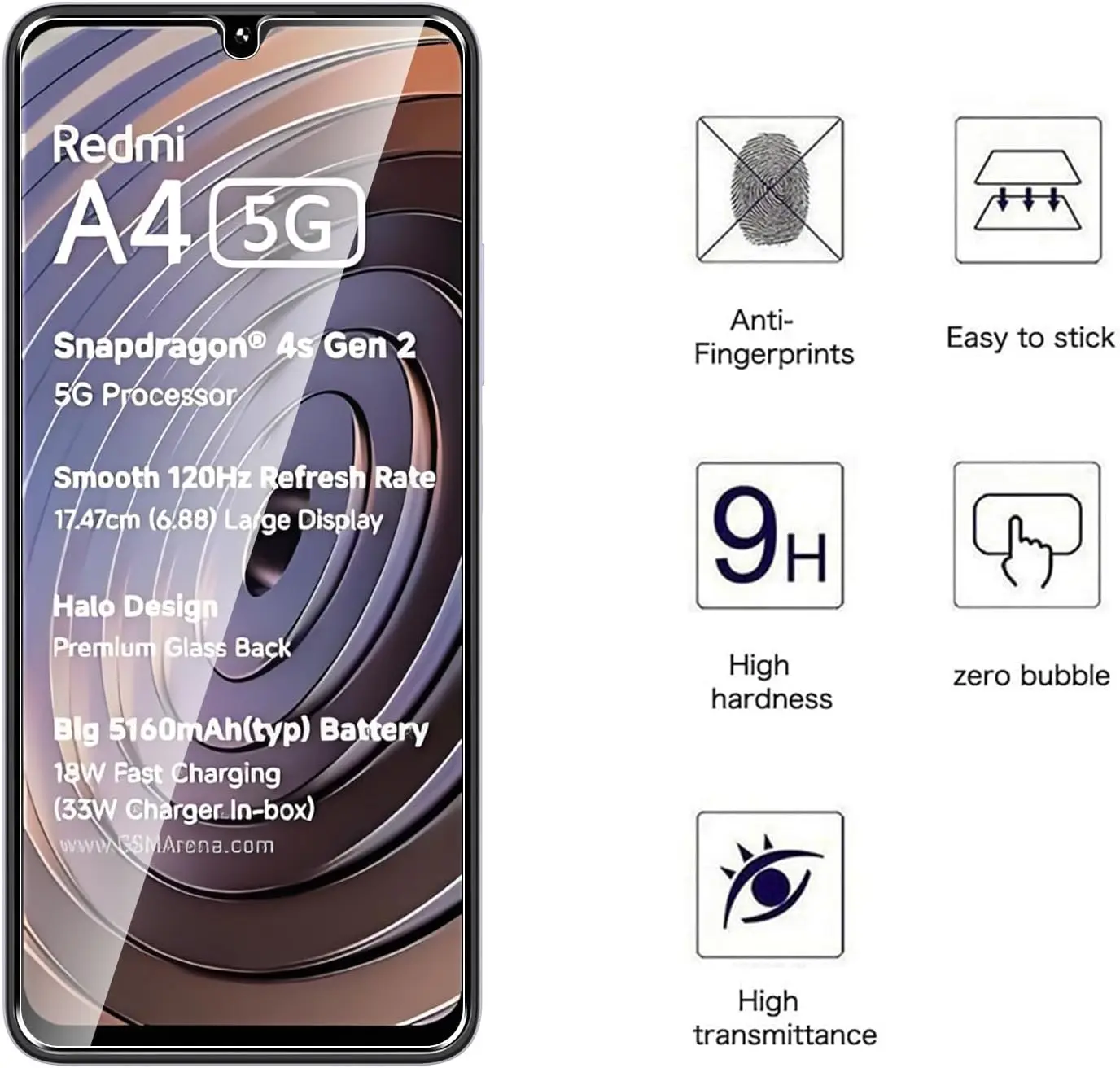9H Tempered Glass Screen Protector for Xiaomi Redmi A4 5G - Clear HD Protection
9H Tempered Glass Screen Protector for Xiaomi Redmi A4 5G - Clear HD Protection