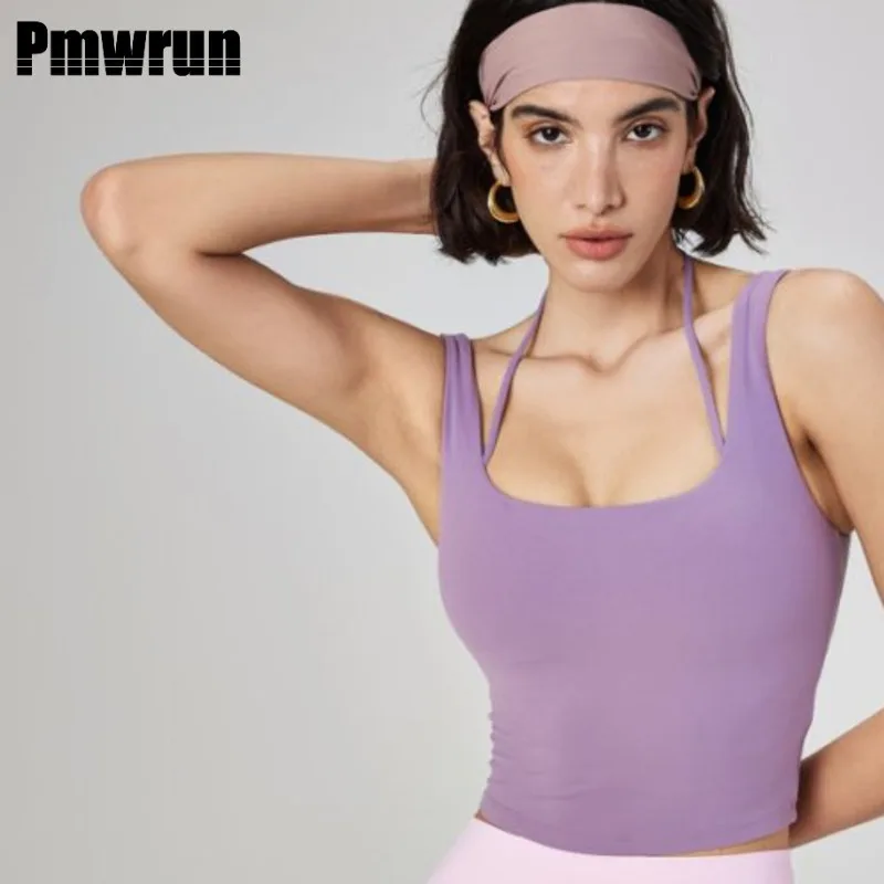 Pmwrun 2025 Spring/Summer New Fake Two-piece Sports Bra Neck Strap And Chest Cushion Yoga Detachable Shock-absorbing Fitness Bra
Pmwrun 2025 Spring/Summer New Fake Two-piece Sports Bra Neck Strap And Chest Cushion Yoga Detachable Shock-absorbing Fitness Bra