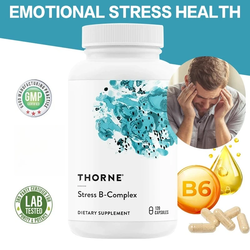 Thorne Stress B Complex - Highly Absorbed, Active Vitamins B2, B6, B12 and Folic Acid
Thorne Stress B Complex - Highly Absorbed, Active Vitamins B2, B6, B12 and Folic Acid