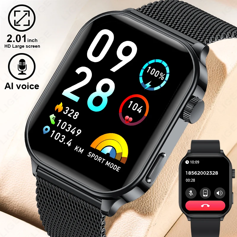 LIGE Voice Calling Smart Watch 2.01inch HD Screen Heart Rate Health Monitor 100+ Sports Modes Bluetooth Smartwatch for Men Women
LIGE Voice Calling Smart Watch 2.01inch HD Screen Heart Rate Health Monitor 100+ Sports Modes Bluetooth Smartwatch for Men Women