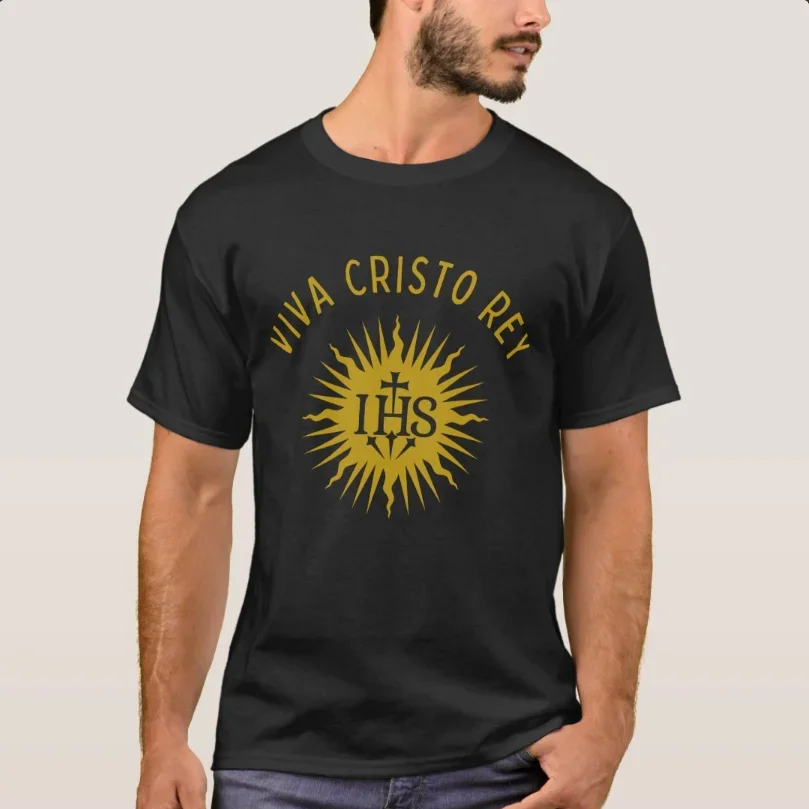 Футболка Viva Cristo Rey Catholic Cristeros, новая летняя повседневная мужская футболка из 100% хлопка с круглым вырезом и коротким рукавом, размер S-3XL
Футболка Viva Cristo Rey Catholic Cristeros, новая летняя повседневная мужская футболка из 100% хлопка с круглым вырезом и коротким рукавом, размер S-3XL