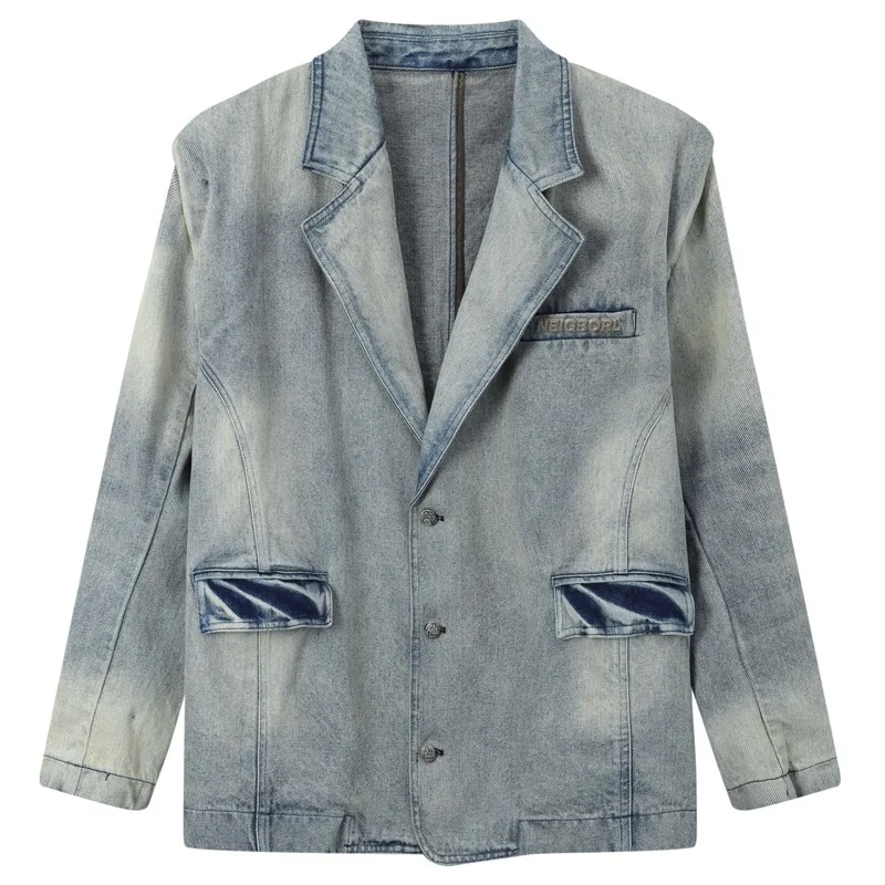 Высококачественные мужские синие джинсовые повседневные пиджаки, мужские весенне-осенние деловые приталенные пиджаки, пальто, джинсовые куртки
Высококачественные мужские синие джинсовые повседневные пиджаки, мужские весенне-осенние деловые приталенные пиджаки, пальто, джинсовые куртки