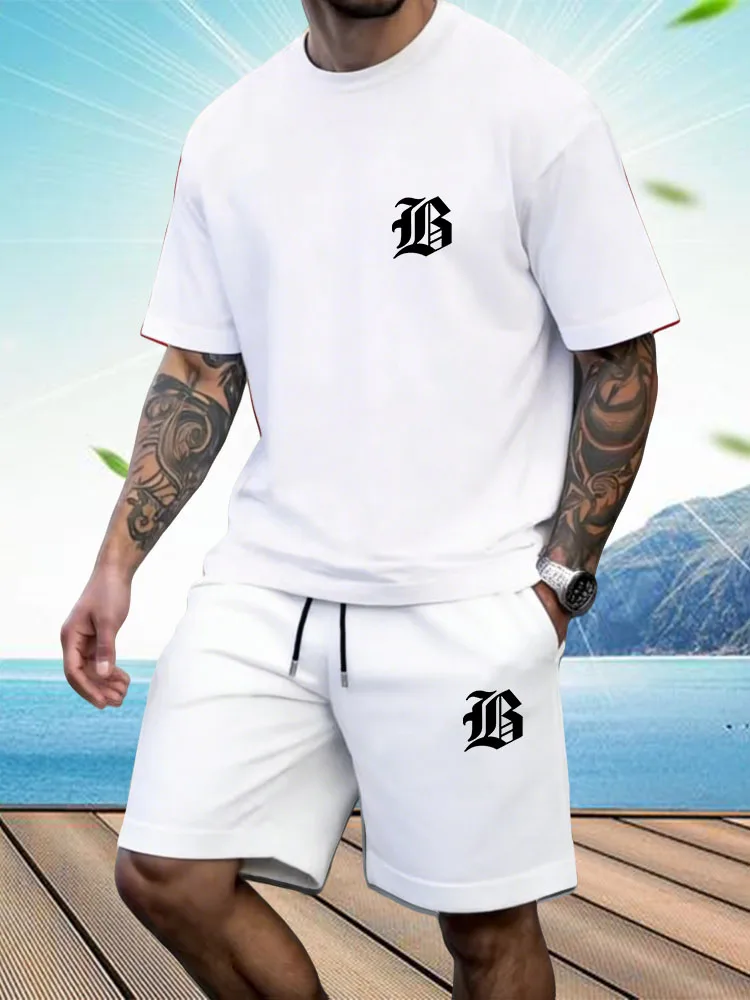 Best selling summer new men's set printed casual fashion T-shirt short sleeved shorts sports outdoor set
Best selling summer new men's set printed casual fashion T-shirt short sleeved shorts sports outdoor set