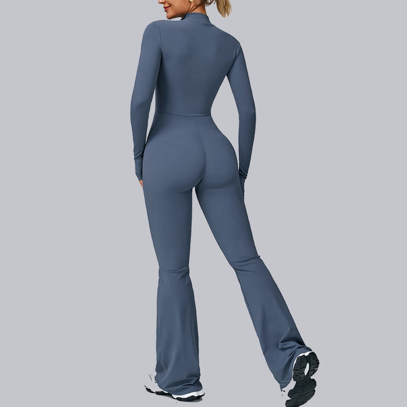 Women Tracksuit Zipper Flared Jumpsuits Yoga Suit One-Piece Sport Fitness Workout Set Stretch Bodysuit Gym Push Up Sportswear
Women Tracksuit Zipper Flared Jumpsuits Yoga Suit One-Piece Sport Fitness Workout Set Stretch Bodysuit Gym Push Up Sportswear