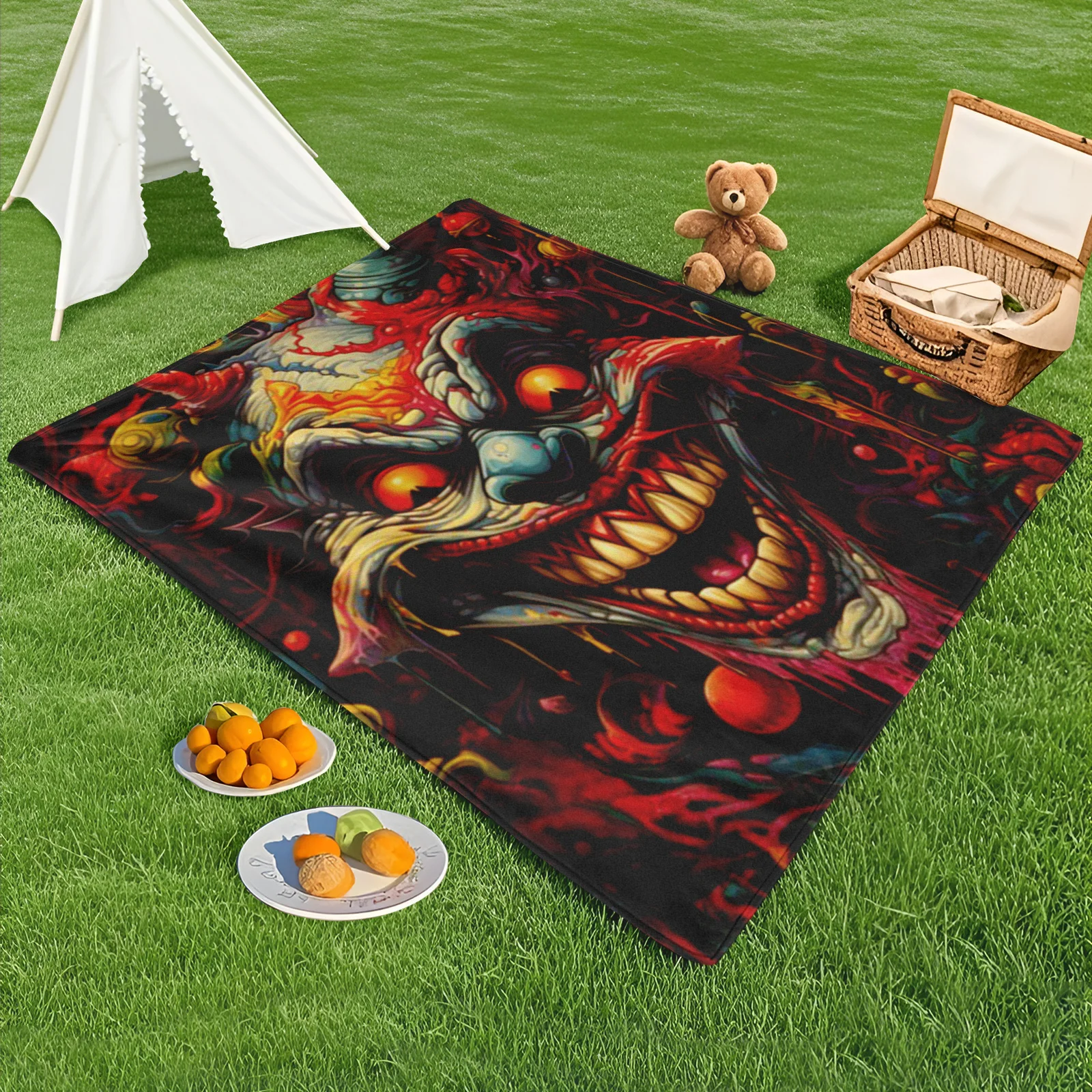 Vibrant Red And Yellow Clown Teeth Design Outdoor Blanket For Festive And Unique Outdoor Activities And Gatherings With Charm
Vibrant Red And Yellow Clown Teeth Design Outdoor Blanket For Festive And Unique Outdoor Activities And Gatherings With Charm