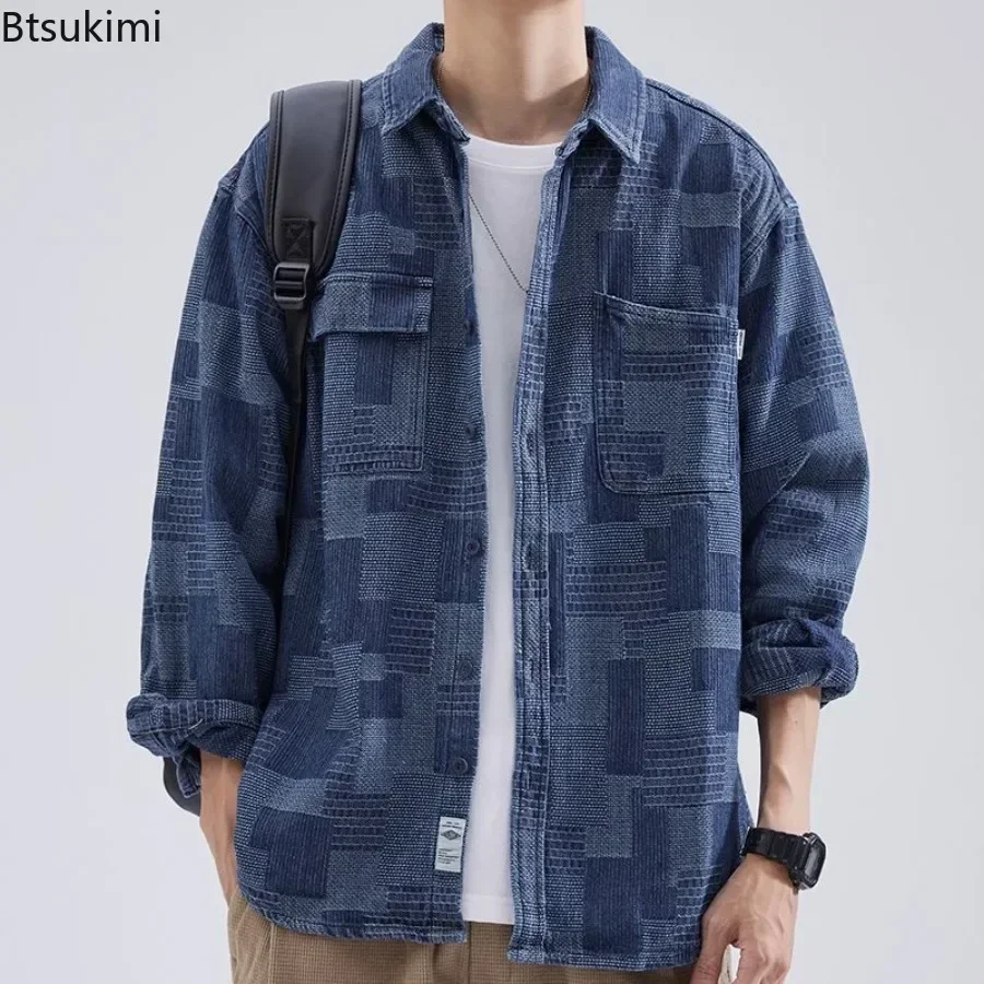 2025 Spring Autumn Men's Trend Japanese Style Denim Jackets Loose Casual Plaid Shirt Coats Vintage Simple Couple Tops Streetwear
2025 Spring Autumn Men's Trend Japanese Style Denim Jackets Loose Casual Plaid Shirt Coats Vintage Simple Couple Tops Streetwear
