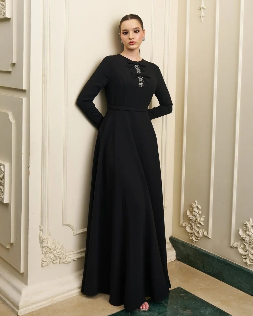 Customized Jersey Sequined Bow Beading O-Neck A-line Long Dresses Bespoke Occasion Simple Elegant High Quality
Customized Jersey Sequined Bow Beading O-Neck A-line Long Dresses Bespoke Occasion Simple Elegant High Quality