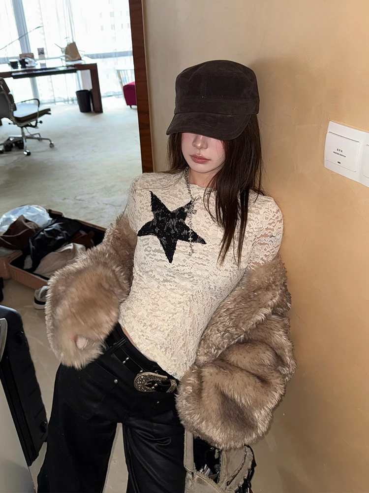 Стильный кружевной топ Sweet Cool Sle "Star Moment" – универсальная хлопковая футболка с длинным рукавом для женщин, дышащая и комфортная, для осеннего сезона
Стильный кружевной топ Sweet Cool Sle "Star Moment" – универсальная хлопковая футболка с длинным рукавом для женщин, дышащая и комфортная, для осеннего сезона