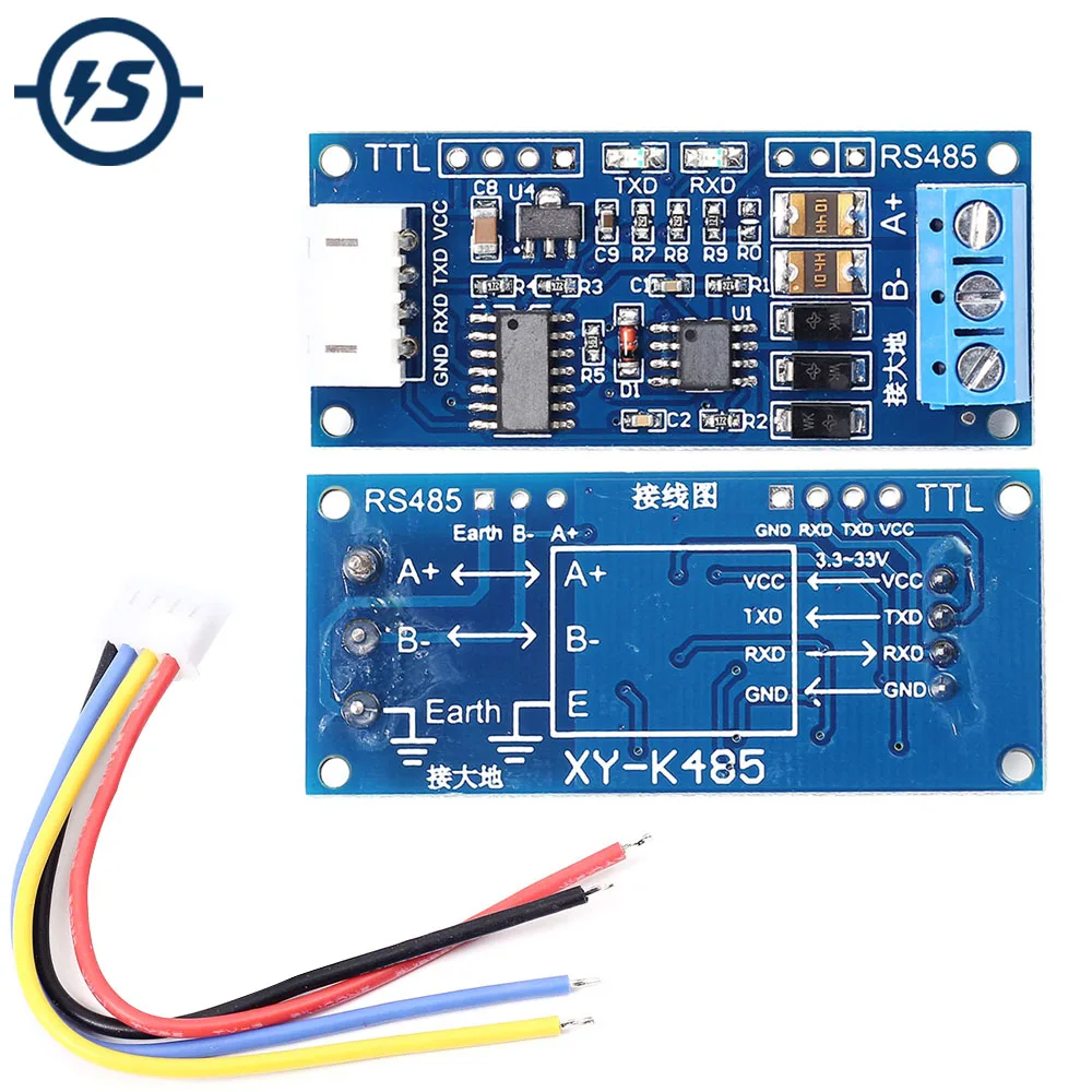 TTL to RS485 Converter 3.3V/5.0V Hardware Signals Automatic Control Converter Module High EMC EMI for Arduino AVR
TTL to RS485 Converter 3.3V/5.0V Hardware Signals Automatic Control Converter Module High EMC EMI for Arduino AVR