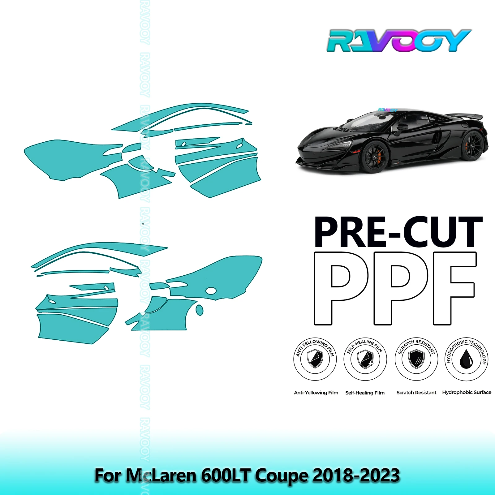 For McLaren 600LT Coupe 2018-2023 8.5mil Clear Matte Pre-Cut PPF Door & A/B Pillar Kit TPU Paint Protection Film Set
For McLaren 600LT Coupe 2018-2023 8.5mil Clear Matte Pre-Cut PPF Door & A/B Pillar Kit TPU Paint Protection Film Set