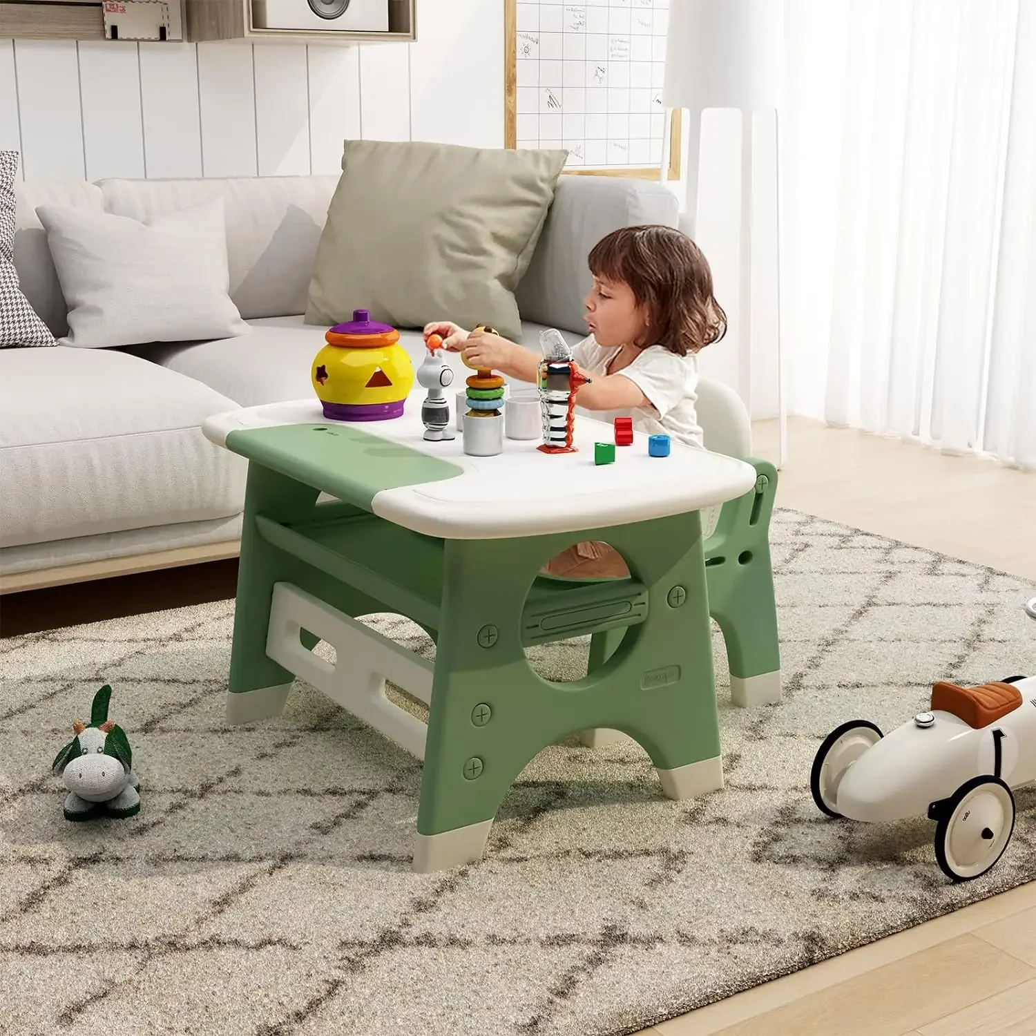 Kid's Drawing Table and Chair Set with Erasable Board Watercolor Pens Plastic Activity Table for Toddlers Children Des
Kid's Drawing Table and Chair Set with Erasable Board Watercolor Pens Plastic Activity Table for Toddlers Children Des