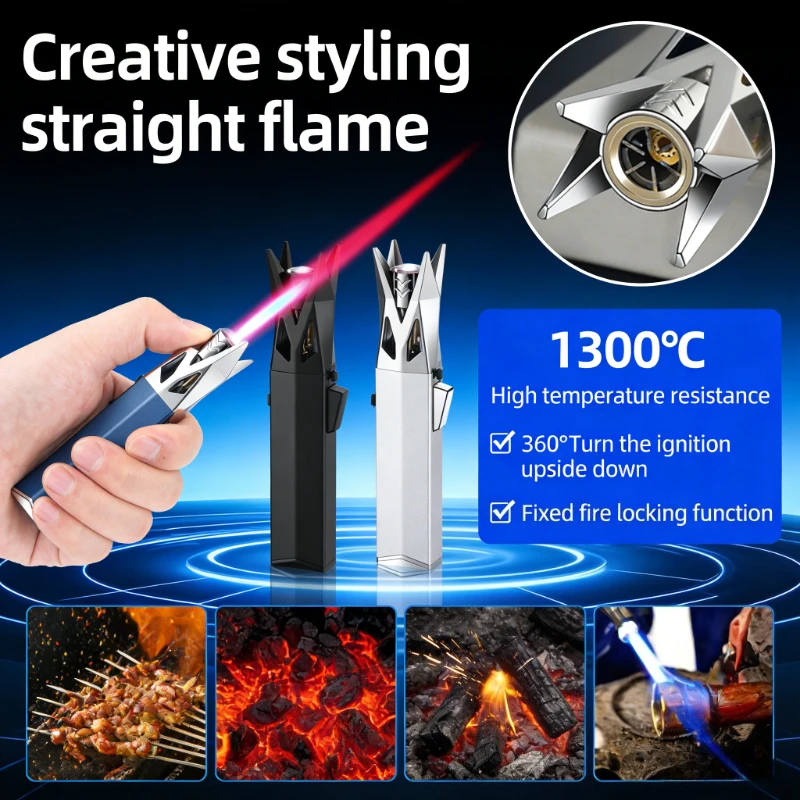 Многоразовая газовая турбозажигалка с регулируемым красным пламенем, ветрозащитная, высокотемпературная, для барбекю и кемпинга на открытом воздухе
Многоразовая газовая турбозажигалка с регулируемым красным пламенем, ветрозащитная, высокотемпературная, для барбекю и кемпинга на открытом воздухе
