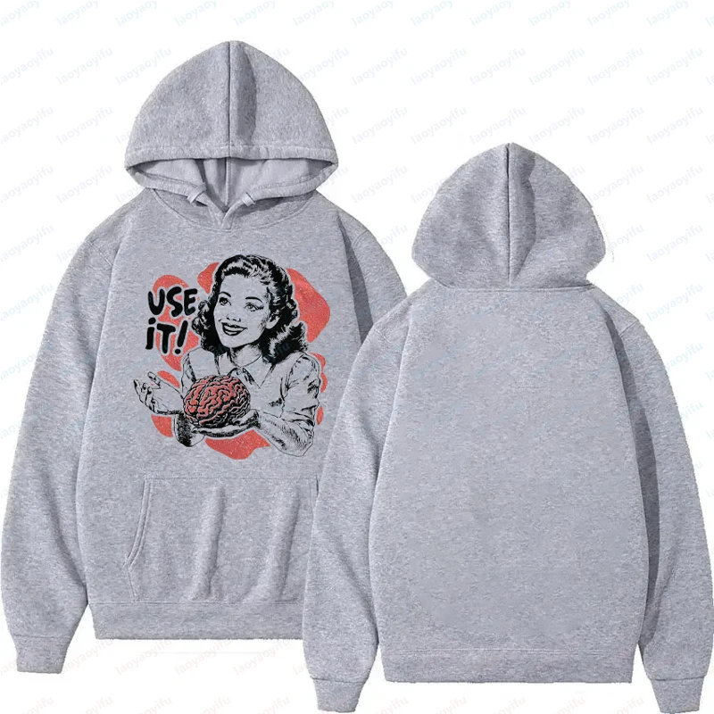 Sarcastic Quote Vintage Use Your Brain Aesthetic Tops Fashion Hoodie Women's Long Sleeve Clothing Hoodies Comfortable Pullover
Sarcastic Quote Vintage Use Your Brain Aesthetic Tops Fashion Hoodie Women's Long Sleeve Clothing Hoodies Comfortable Pullover