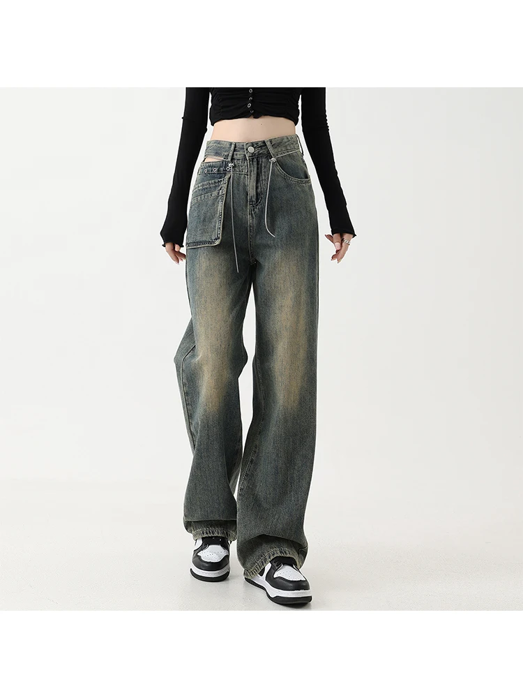 Women Baggy Jeans Vintage 2000s Y2k 90s Aesthetic Denim Trouser Korean High Waist Wide Leg Cowboy Pants 2023 Streetwear Clothes
Women Baggy Jeans Vintage 2000s Y2k 90s Aesthetic Denim Trouser Korean High Waist Wide Leg Cowboy Pants 2023 Streetwear Clothes