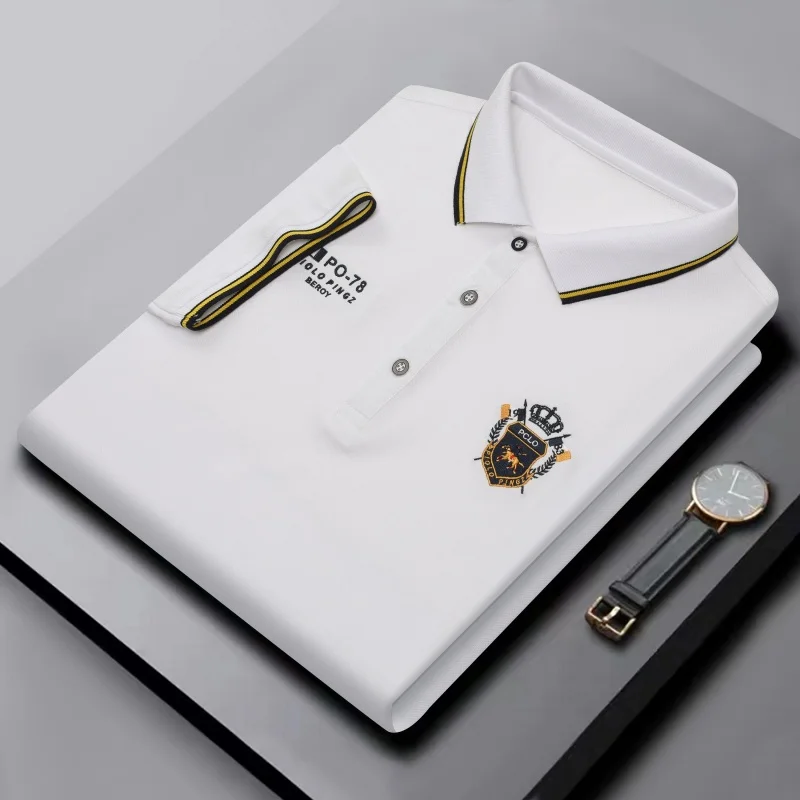 Men's high-quality summer new lapel men's short-sleeved polo shirt solid color business casual men's embroidered polo shirtM-4XL
Men's high-quality summer new lapel men's short-sleeved polo shirt solid color business casual men's embroidered polo shirtM-4XL