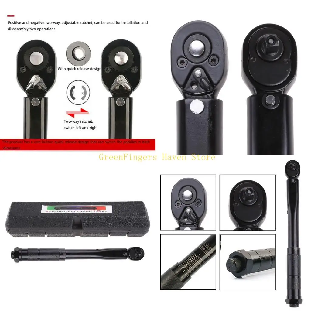 F68D Динамометрический ключ 1/4 дюйма с квадратным приводом 5-25 нм, двусторонний точный храповой ключ, ремонтный гаечный ключ
F68D Динамометрический ключ 1/4 дюйма с квадратным приводом 5-25 нм, двусторонний точный храповой ключ, ремонтный гаечный ключ