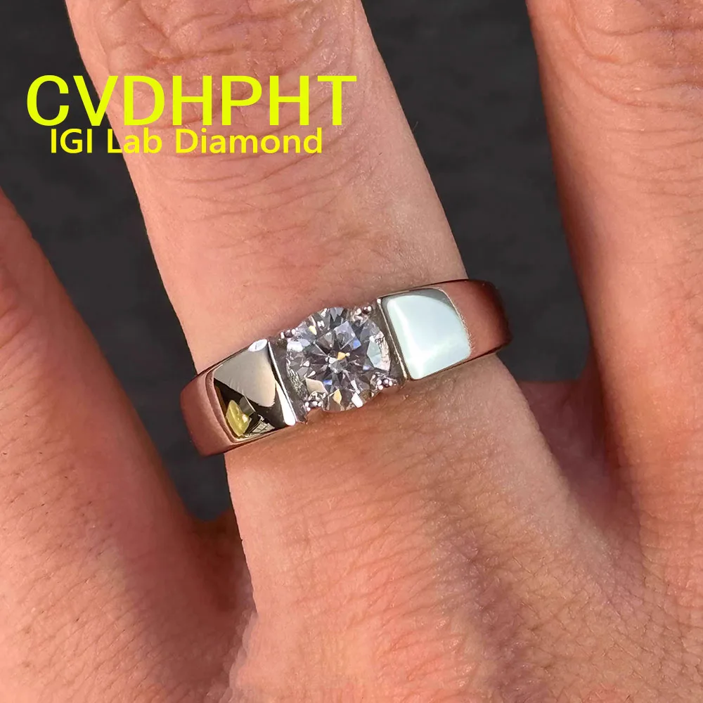 LUXURY Au750 18K White Gold Man Ring IGI Lab Growing Diamond Ring Round 3ct D VS1 Color Diamond wedding ring Engagement Ring
LUXURY Au750 18K White Gold Man Ring IGI Lab Growing Diamond Ring Round 3ct D VS1 Color Diamond wedding ring Engagement Ring 