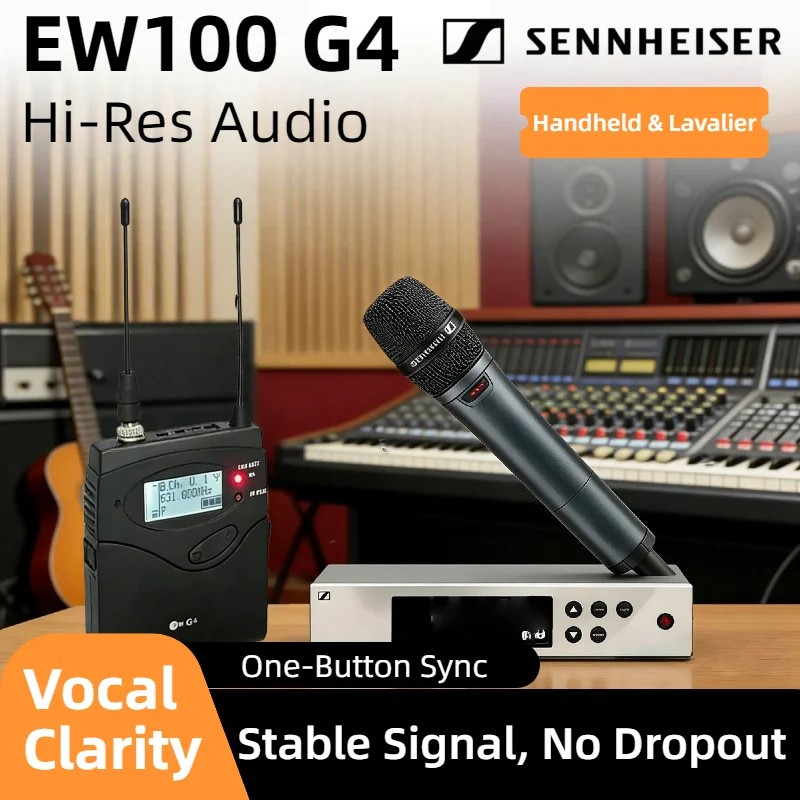 Оригинальная беспроводная ручная микрофонная система SENNHEISER EW100G4, профессиональный UHF-микрофон для сценических выступлений, конференций и речей
Оригинальная беспроводная ручная микрофонная система SENNHEISER EW100G4, профессиональный UHF-микрофон для сценических выступлений, конференций и речей