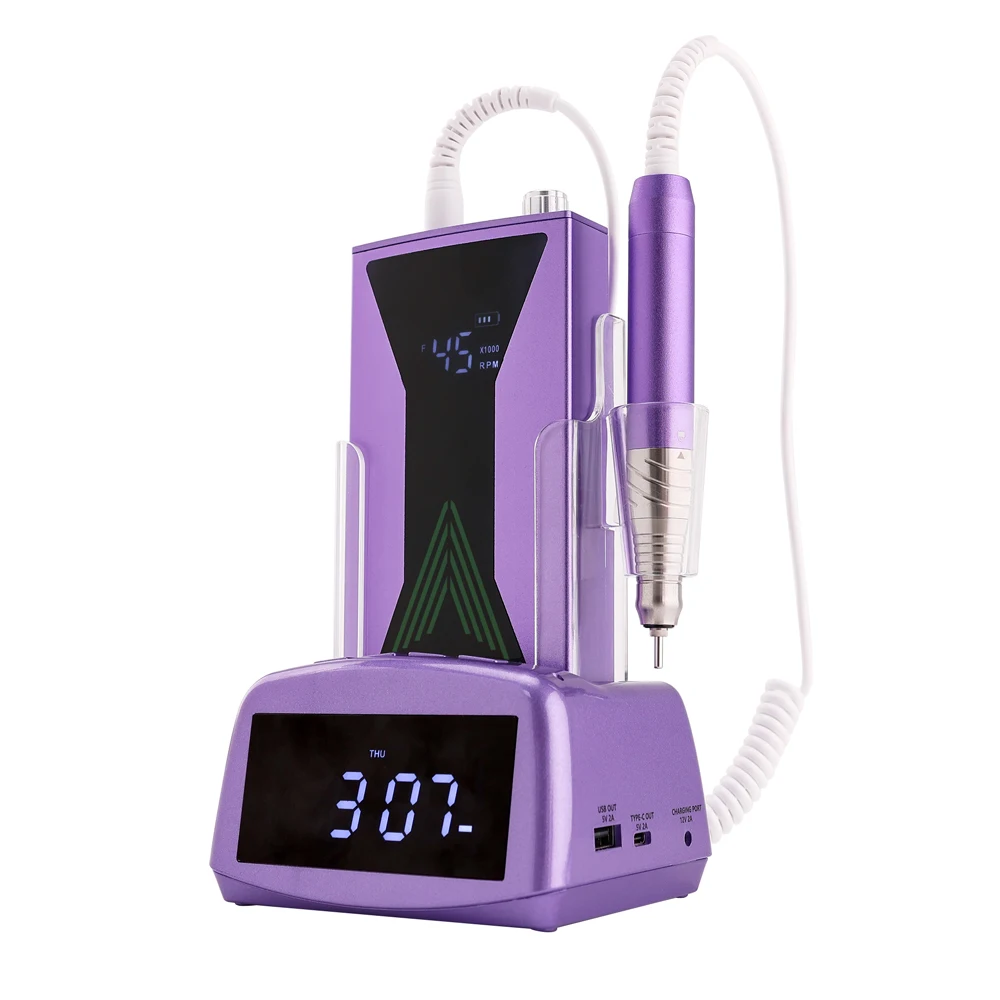 Drill Nails Profesional 45000 Low Noise Lcd Display Brushless Nail Drill Machine 85W With Clock Base Station
Drill Nails Profesional 45000 Low Noise Lcd Display Brushless Nail Drill Machine 85W With Clock Base Station