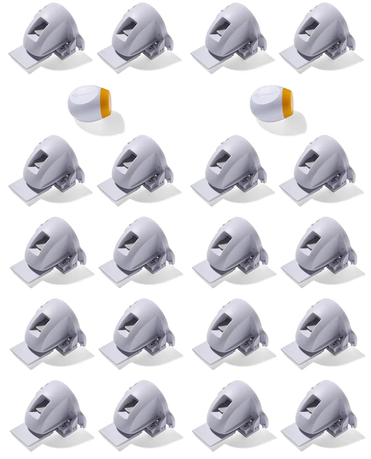 Adhesive Magnetic Cabinet Locks 20-Pack with 2 Keys for Baby Proofing
Adhesive Magnetic Cabinet Locks 20-Pack with 2 Keys for Baby Proofing