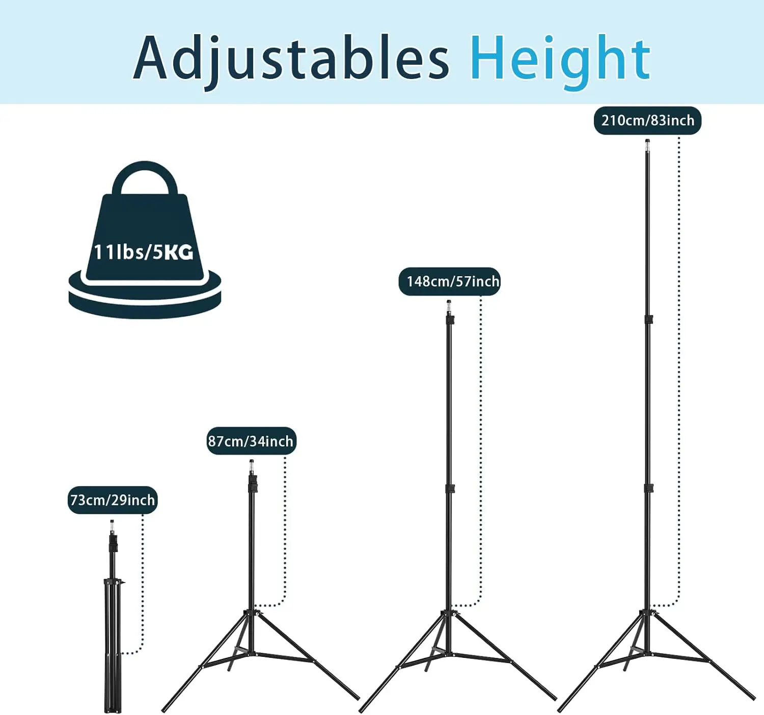 2 Pack Aluminum Light Photography Tripod Stand with Case,Altson 7 Feet Portable Photo Video Tripod Stand for Speedlight, Flash,
2 Pack Aluminum Light Photography Tripod Stand with Case,Altson 7 Feet Portable Photo Video Tripod Stand for Speedlight, Flash,