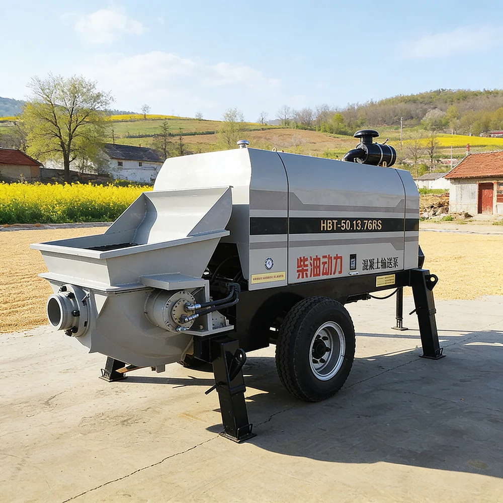 Professional Small Concrete Pump with Portable Wheels for Easy Movement Around Construction Site
Professional Small Concrete Pump with Portable Wheels for Easy Movement Around Construction Site