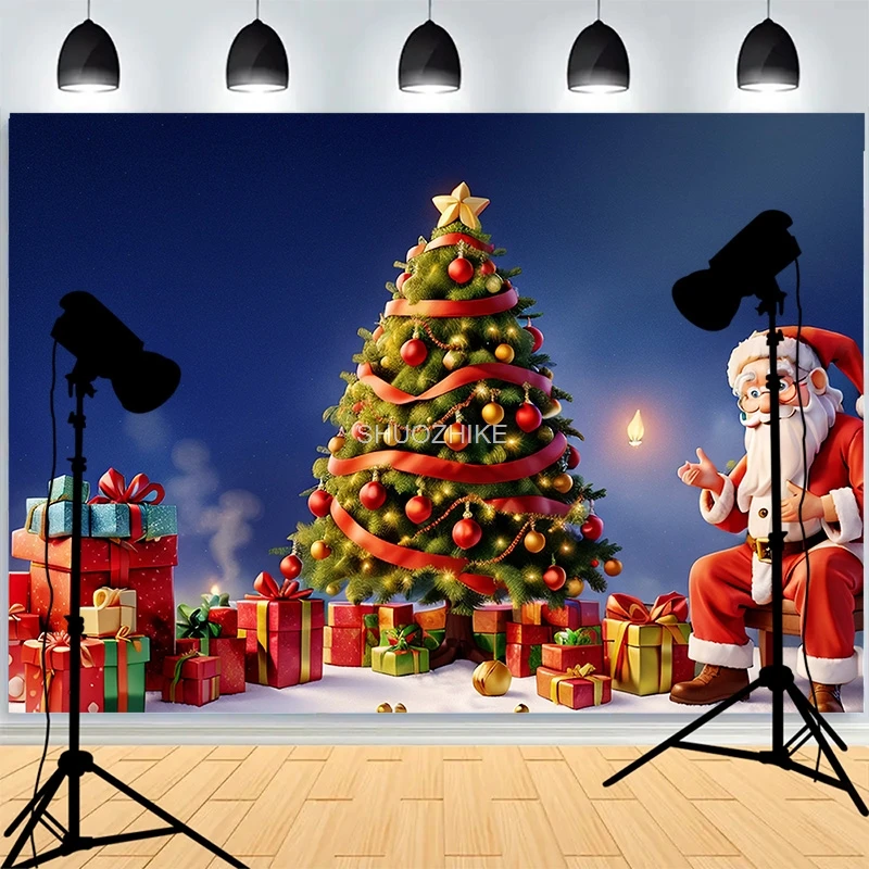 Santa Claus Christmas Day PIne Tree Photography Backdrops Happy New Year Fireplace Family Party Photo Studio Background XH-53
Santa Claus Christmas Day PIne Tree Photography Backdrops Happy New Year Fireplace Family Party Photo Studio Background XH-53