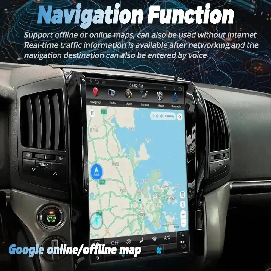 16-дюймовый мультимедийный Android-плеер с BT 5.0, 4G, Wi-Fi для Toyota Land Cruiser J200 LC200 2016-2020, радио, CarPlay, Bluetooth, навигация
16-дюймовый мультимедийный Android-плеер с BT 5.0, 4G, Wi-Fi для Toyota Land Cruiser J200 LC200 2016-2020, радио, CarPlay, Bluetooth, навигация
