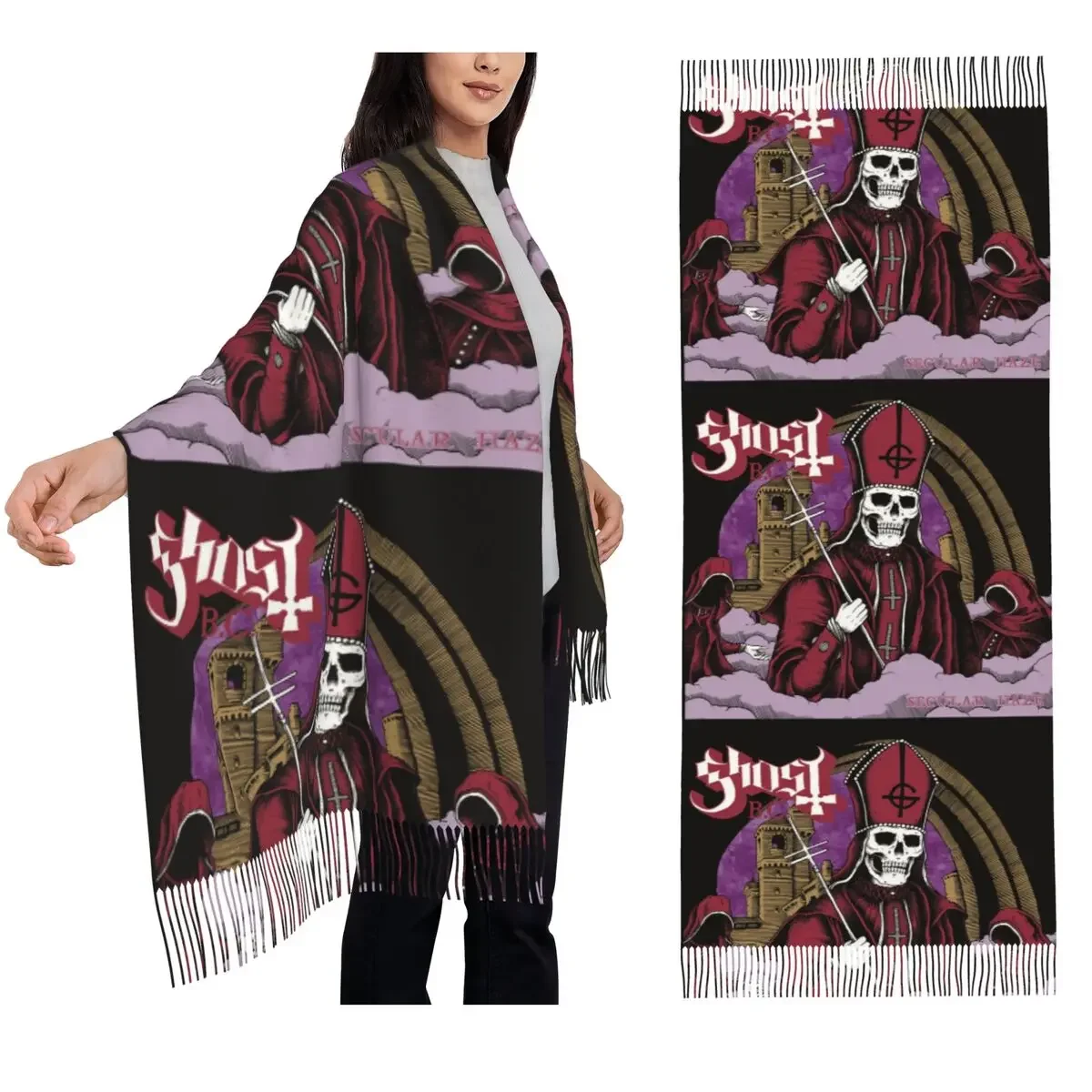 Шарф Rock Band Ghost BC 12, шарфы с кисточками для женщин, мягкие теплые шали и накидки, длинная осенне-зимняя шаль
Шарф Rock Band Ghost BC 12, шарфы с кисточками для женщин, мягкие теплые шали и накидки, длинная осенне-зимняя шаль