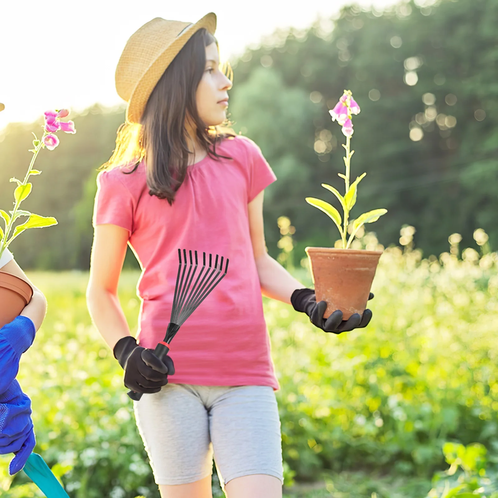 2pcs Garden Rake Small Short Handle For Flower Beds Metal Yard Hand Tool Loosening Soil Leaf Removal Cultivating Tool
2pcs Garden Rake Small Short Handle For Flower Beds Metal Yard Hand Tool Loosening Soil Leaf Removal Cultivating Tool