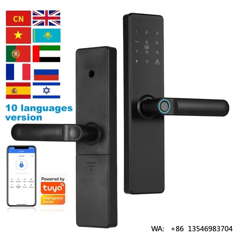 Factory Wholesale Smart Fingerprint Door Lock Password Card Key Unlock Active Security Alarm Wi-Fi Steel Brass Door Cloud
Factory Wholesale Smart Fingerprint Door Lock Password Card Key Unlock Active Security Alarm Wi-Fi Steel Brass Door Cloud