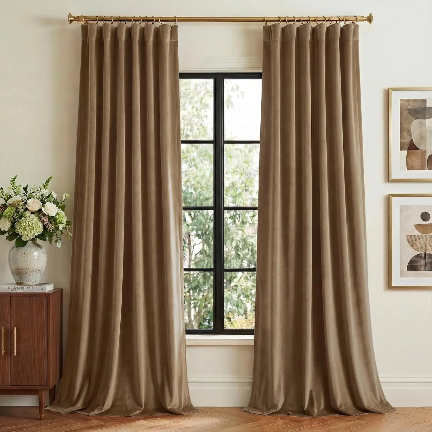 S H Brown Curtains 84 Inches Long, Super Soft Room Darkening Velvet Curtains & Drapes Neutral Modern Thermal Insulated
S H Brown Curtains 84 Inches Long, Super Soft Room Darkening Velvet Curtains & Drapes Neutral Modern Thermal Insulated