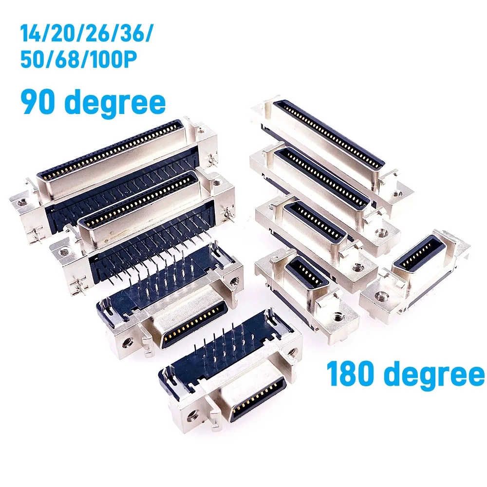 1 5 20Pcs Female MDR Servo Driver SCSI Connector HPCN Slot Type 14 20 26 36 50 68 100 Pin Socket 90 180 Degree Through Holes Pcb
1 5 20Pcs Female MDR Servo Driver SCSI Connector HPCN Slot Type 14 20 26 36 50 68 100 Pin Socket 90 180 Degree Through Holes Pcb