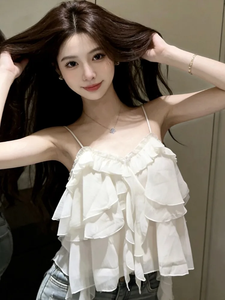 Sweet Style Tassel Trim Crop Top Women's Summer Slim Fit Chiffon Vest Fashion City Walk Casual Sweet Design No Sleeve
Sweet Style Tassel Trim Crop Top Women's Summer Slim Fit Chiffon Vest Fashion City Walk Casual Sweet Design No Sleeve