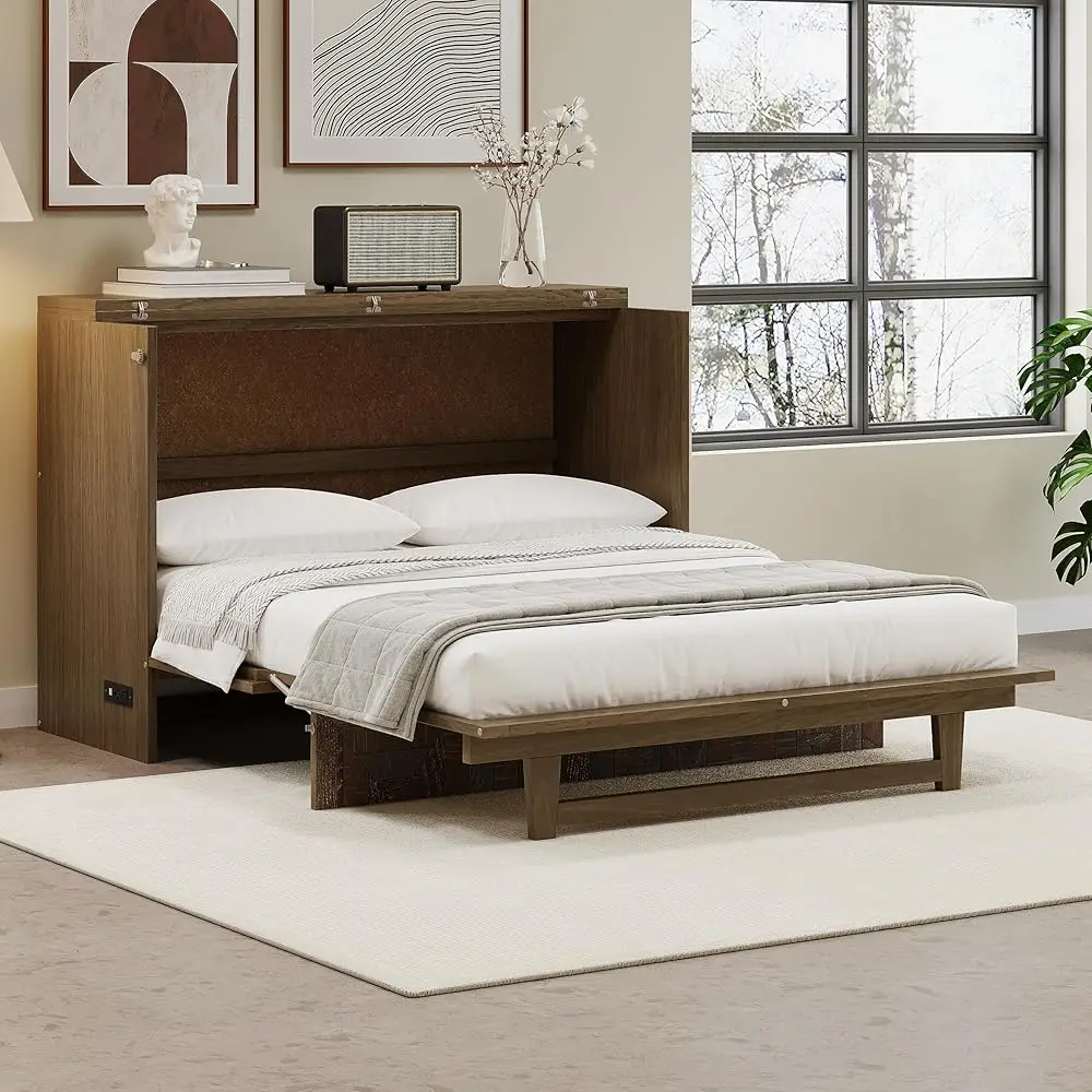 Full Size Murphy Bed Cabinet With Charging Station And Large Storage Drawer, Foldable Pull Out Murphy Chest Bed For Apartments,
Full Size Murphy Bed Cabinet With Charging Station And Large Storage Drawer, Foldable Pull Out Murphy Chest Bed For Apartments,