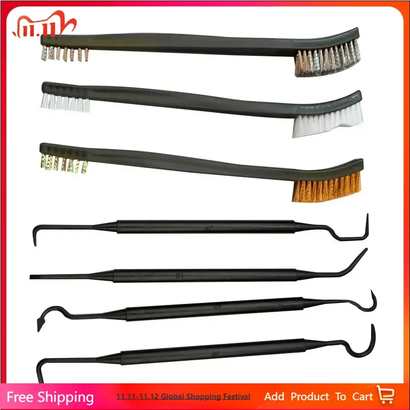 Double-end Steel Wire Brush & Nylon Pick Set Universal Hunting Gun Cleaning Kit Car Detailing Cleaning Tools
Double-end Steel Wire Brush & Nylon Pick Set Universal Hunting Gun Cleaning Kit Car Detailing Cleaning Tools