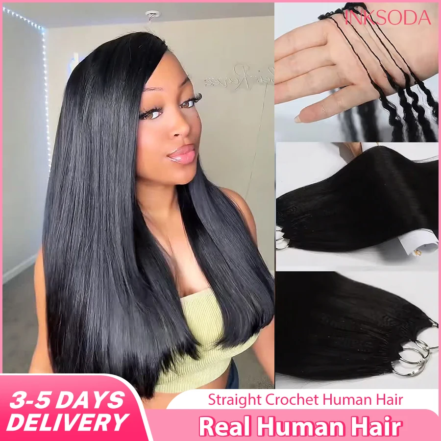 30Inch Straight Crochet Real Human Hair Feather Extensions Pre Separated Knotless Reusable Pre Looped Crochet Hair Natural Black
30Inch Straight Crochet Real Human Hair Feather Extensions Pre Separated Knotless Reusable Pre Looped Crochet Hair Natural Black