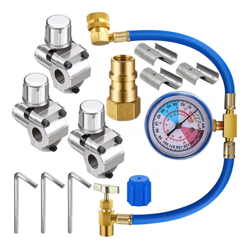 1Set BPV31 Hose Refrigerant Valve Piercing U-Type Piercing Tap Valve Kit +Gauge R134A
1Set BPV31 Hose Refrigerant Valve Piercing U-Type Piercing Tap Valve Kit +Gauge R134A