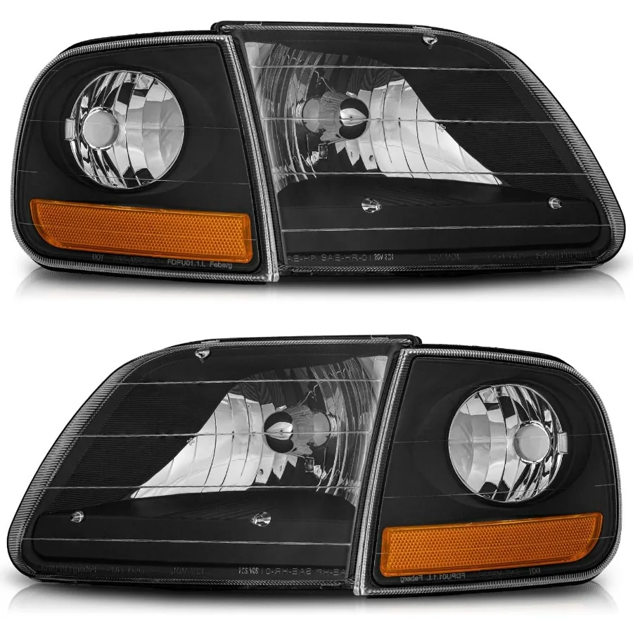 Фары для 19972003 F150 19972002 Expedition 19981999 F250 Фара с угловым указателем поворота, габаритный фонарь, разработанный 
Фары для 19972003 F150 19972002 Expedition 19981999 F250 Фара с угловым указателем поворота, габаритный фонарь, разработанный