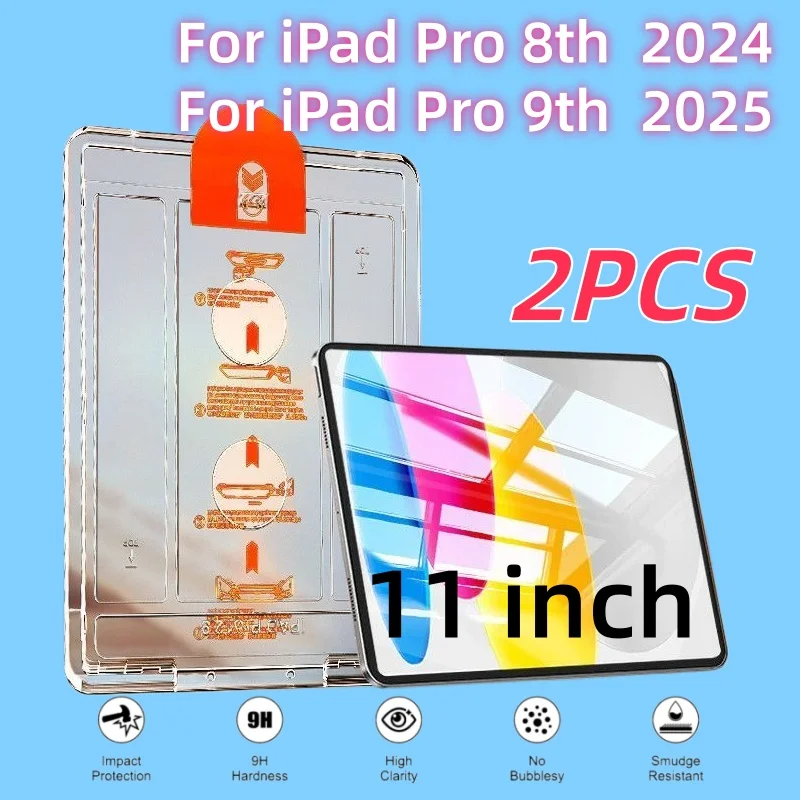 2PCS for iPad Pro 8th(M4)-2024 9th(M5)-2025 11inch 9H+ Tempered Glass Screen Protector with Easy-Install
2PCS for iPad Pro 8th(M4)-2024 9th(M5)-2025 11inch 9H+ Tempered Glass Screen Protector with Easy-Install