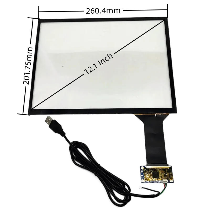 12.1 inch Capacitive Touch Screen Free Drive WIN7 8 10 Android LINUX Universal USB plug and play 2511 chip 10 points touch
12.1 inch Capacitive Touch Screen Free Drive WIN7 8 10 Android LINUX Universal USB plug and play 2511 chip 10 points touch